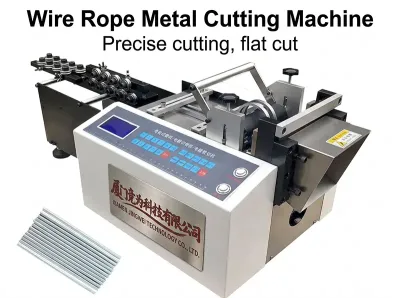 Wire Rope Metal Cutting Machine with LCD Screen & Straightener