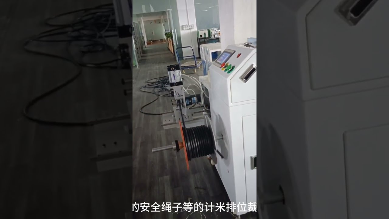 케이블 및 브레이크 라인용 50kg 자동 계량·트래버싱·절단·코일링 기계