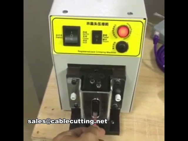 RJ45 크리스탈 헤드 압착기 | 네트워크 케이블 제작 자동화 솔루션
