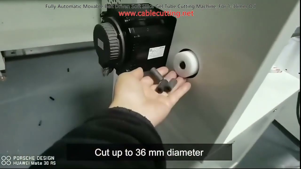 1~36mm OD 완전 자동 벨트 구동 연질 실리콘 젤 튜브 절단기