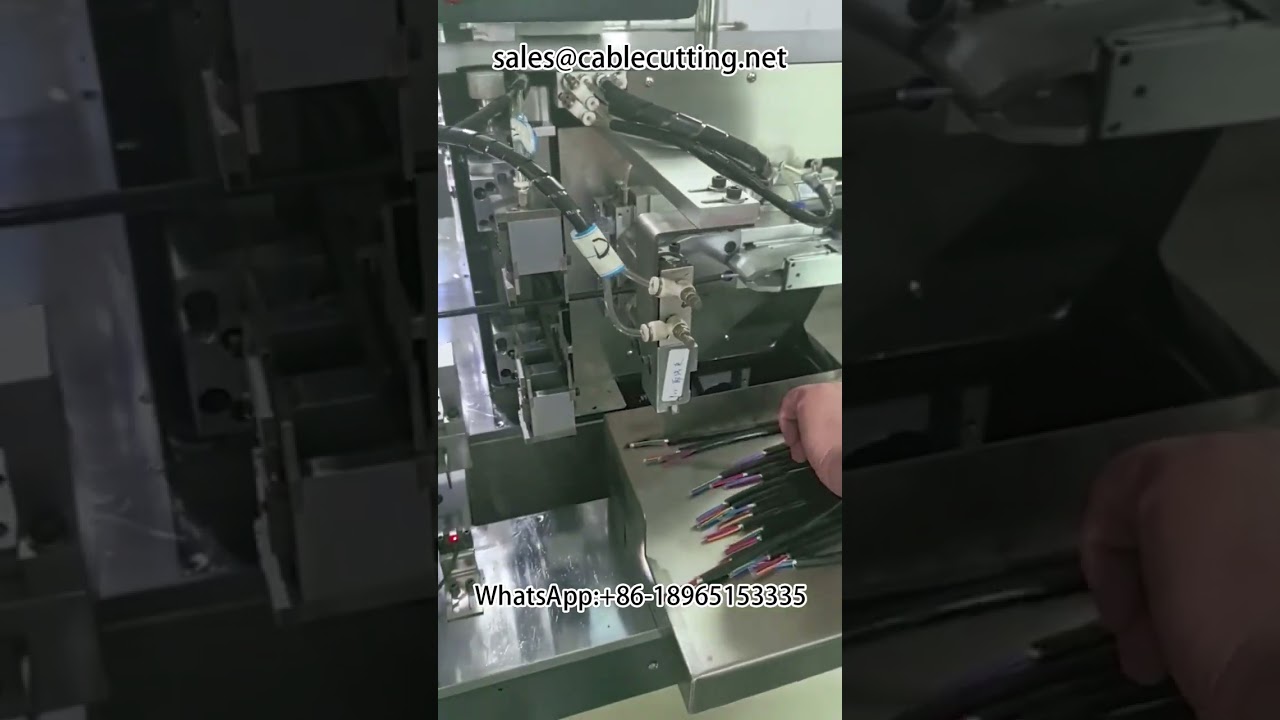 멀티코어 와이어 자동 절단·피복 벗김·도금기 | 0.9mm 8코어, 1.25mm 연선 가공